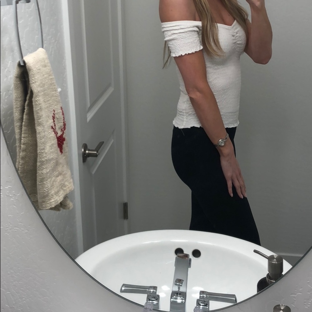 Abound off the shoulder top in white